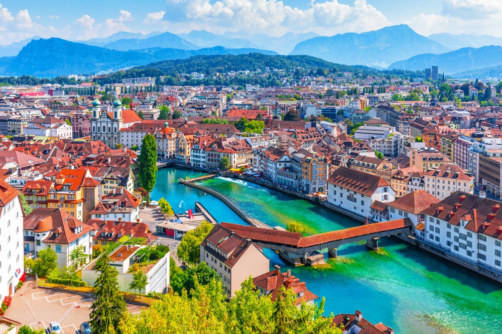 Lucerne & les Alpes, paysages de carte postale